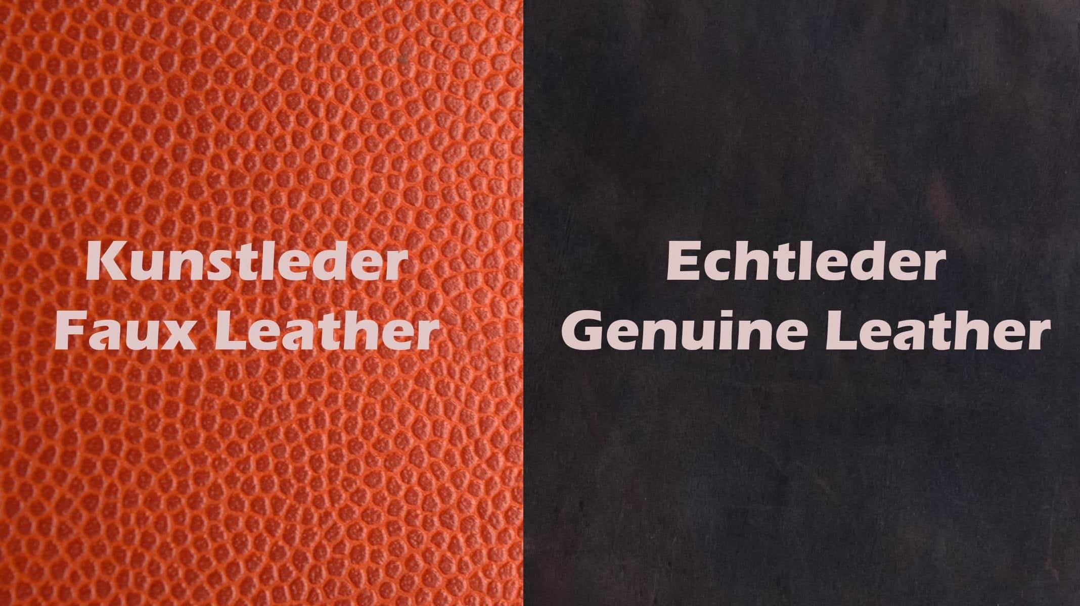 echtleder vs kunstleder - real leather vs faux leather