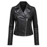 Freya Lederjacke Biker Damen Echtleder, Reverskragen & Regular Fit