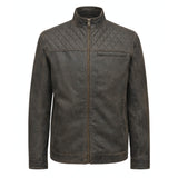Magnus Lederjacke Männer Braun Ziegenleder, Steppdetails & Regular Fit