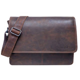 Bram Collegetasche Herren Leder Umhängetasche Damen 13,3 Zoll Laptop