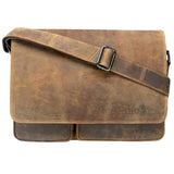 Van Umhängetasche mit Vielen Fächern Businesstasche Herren Leder