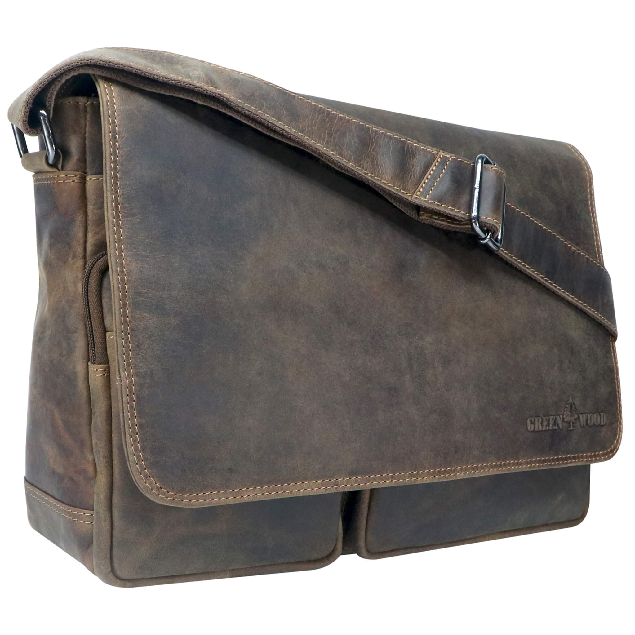 GSenhui Vintage Umhängetasche Aus Wildleder - City Bag Mit Vielen Fächern, Retro Design