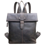 Sandy Kleine Rucksack mit Rolltop Mädchen Lederrucksack Damen Modern