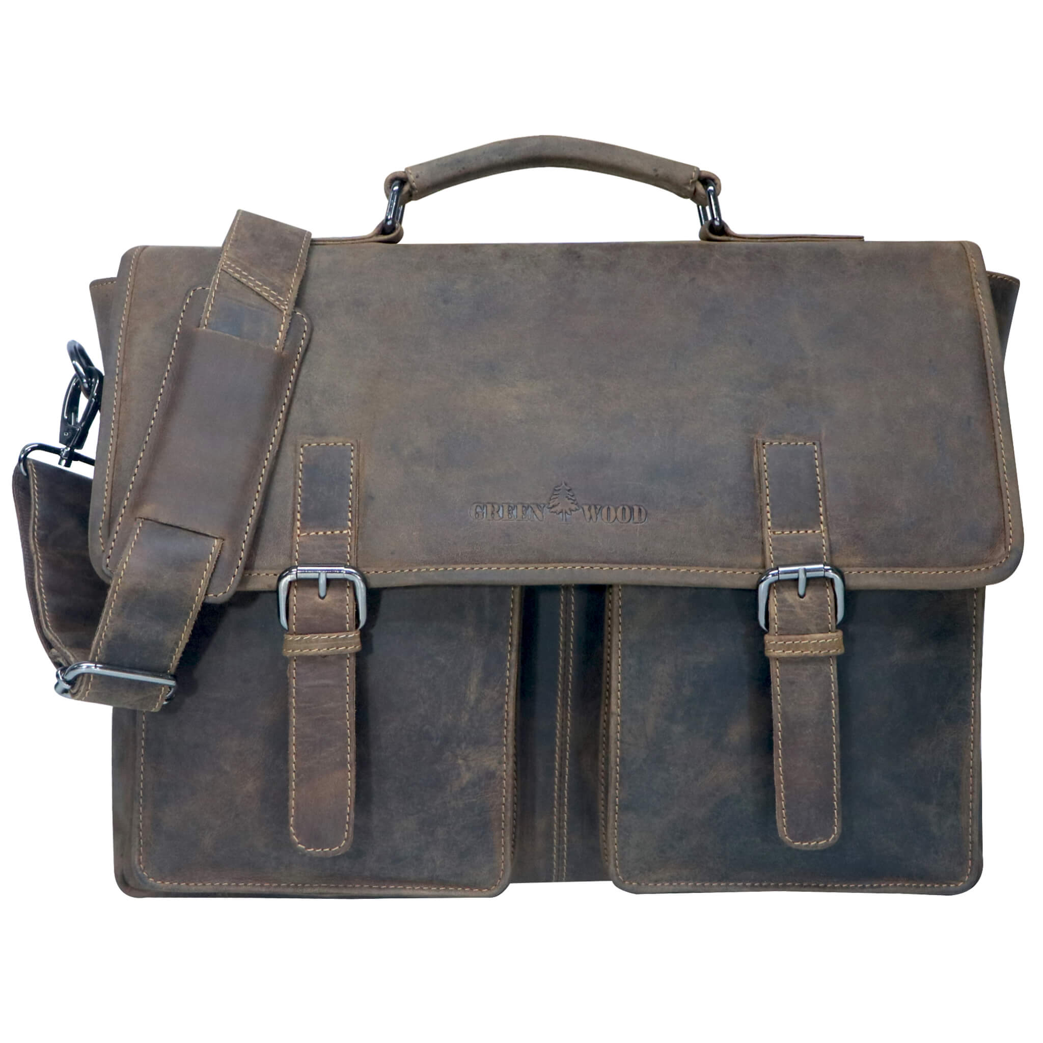 Charles Leather Laptop Bag Men Briefcase Women Large