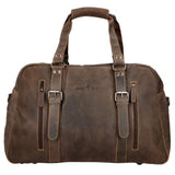 Rudy Leder Weekender Herren Duffle Bag Handgepäck Damen Vintage