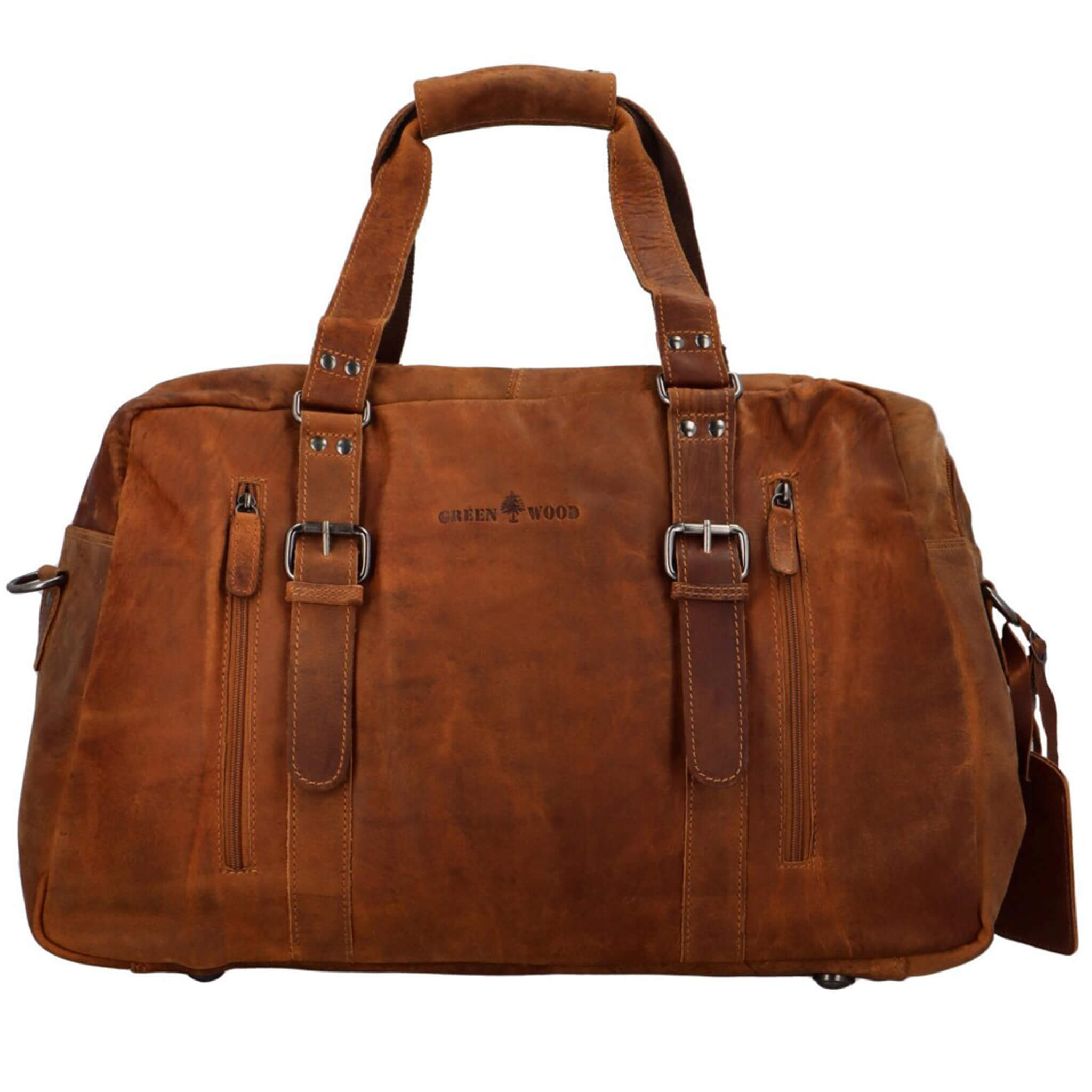 Rudy Leather Weekender Men Duffle Bag Carry-On Luggage Women Vintage