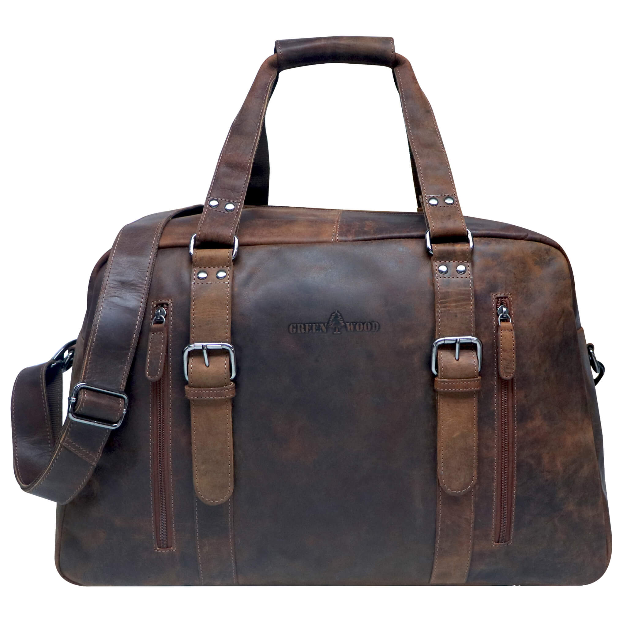 Leder duffle online bag