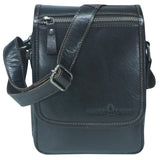 Bath Herren Umhängetasche Schwarz Leder Crossbody Damen