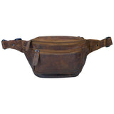 Xavi Brusttasche Damen Leder Hüfttasche Herren Gürteltasche Schwarz