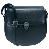 Frida Kleine Umhänge Handtasche Schwarz Leder Damentasche