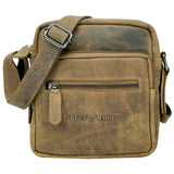 Lars Männer Umhängetasche Klein Damen Ledertasche Braun