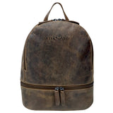 Elle City Rucksack Damen Viele Fächer Lederrucksack Cognac Kompakt