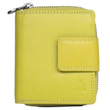 Akiro Portemonnaie Damen Klein Leder mit Reißverschlussfach Herren