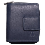 Akiro Portemonnaie Damen Klein Leder mit Reißverschlussfach Herren