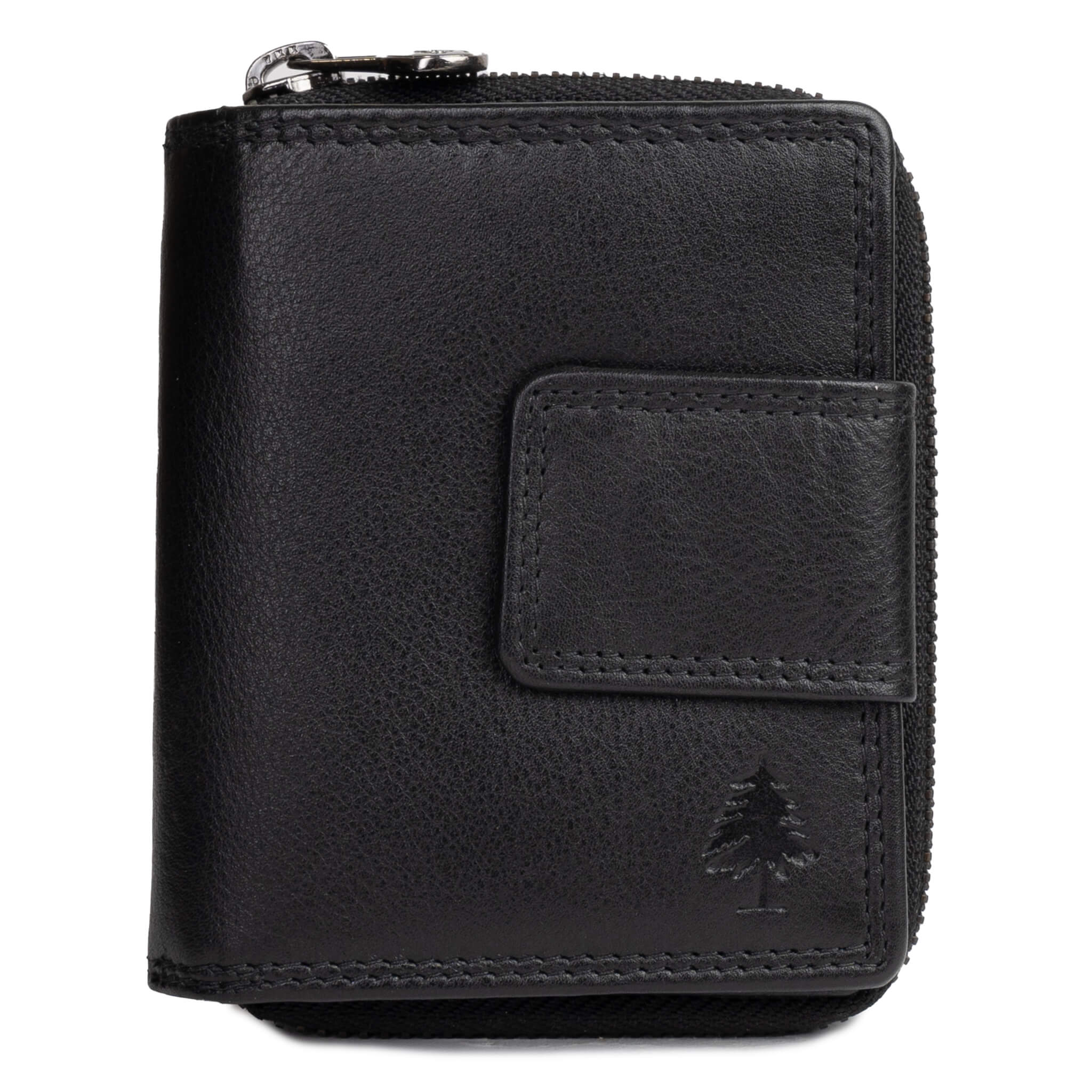 Akiro Small Leather Wallet Women with Zip Compartment Men