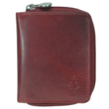 Greta Echt Leder Geldbeutel Damen mit Reißverschlussfach RFID-Schutz