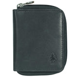 Greta Echt Leder Geldbeutel Damen mit Reißverschlussfach RFID-Schutz