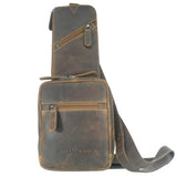 Jim Brusttasche Männer mit Handyfach Leder Sling Bag Damen