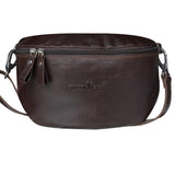 Zoe Gürteltasche Herren Klein Leder Bauchtasche Damen Schwarz