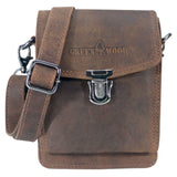 Eli Kleine Gürteltasche Leder mit Gürtelschlaufe und Schultergurt