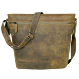 Olga Handtasche Damen Leder Große Umhängetasche Uni Tasche