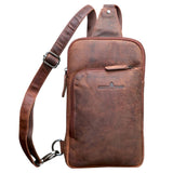 Alex Rucksack Umhängetasche Damen Leder Fahrradtasche Rucksack Herren