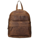 Lena Kleiner Rucksack Damen Stadtrucksack Lederrucksack Rot