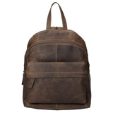 Lena Kleiner Rucksack Damen Stadtrucksack Lederrucksack Rot