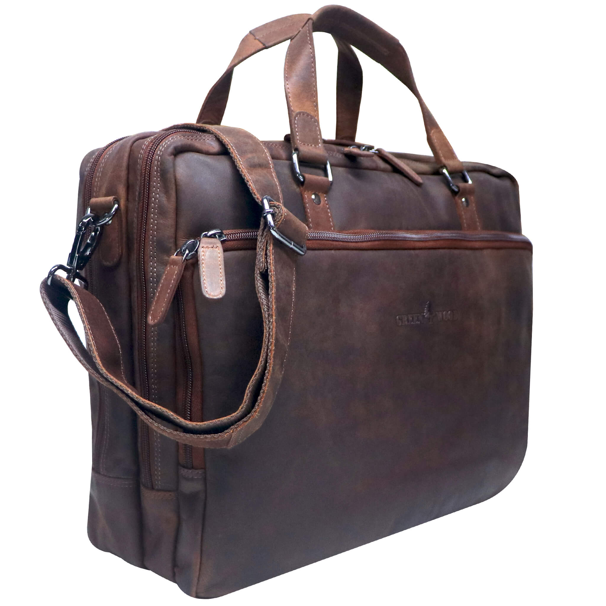 New Brown Leather sale Laptop Bag / Briefcase