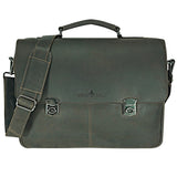 Karl Lehrertasche Damen Leder Businesstasche Herren mit 15 Zoll Laptophülle