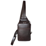 Ted Crossbody Sling Bag Herren Leder Crossbody Tasche Braun Damen