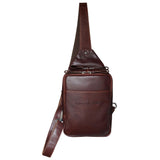 Ted Crossbody Sling Bag Herren Leder Crossbody Tasche Braun Damen