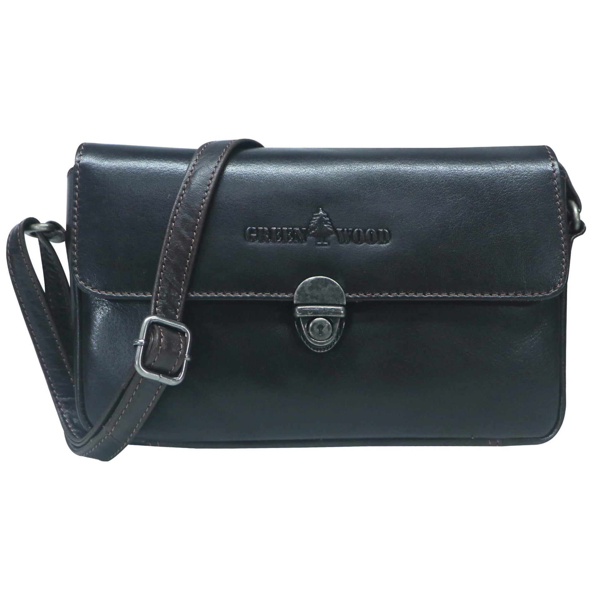 Birgit Damen Crossbody Tasche Kleine Ledertasche Braun – Greenwood