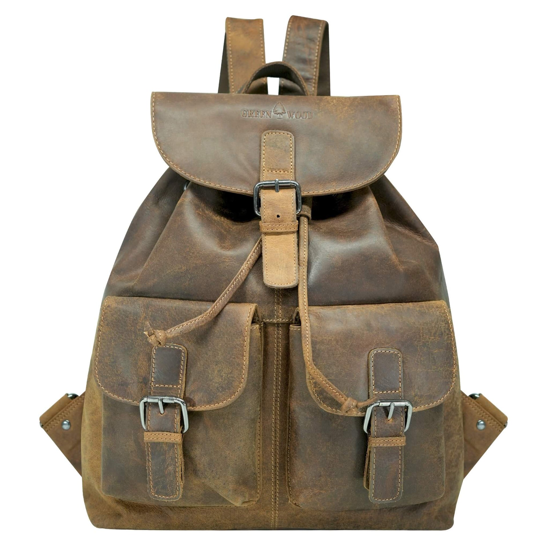 Sarah Vintage Lederrucksack Damen Rucksack Groß Herren