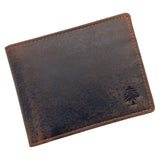 Uwe Card Wallet with Coin Pocket Leather Billfold Rfid Protection