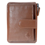 Hwan Geldbörse mit Schlüsselanhänger Leder Kartenetui 8 Karten