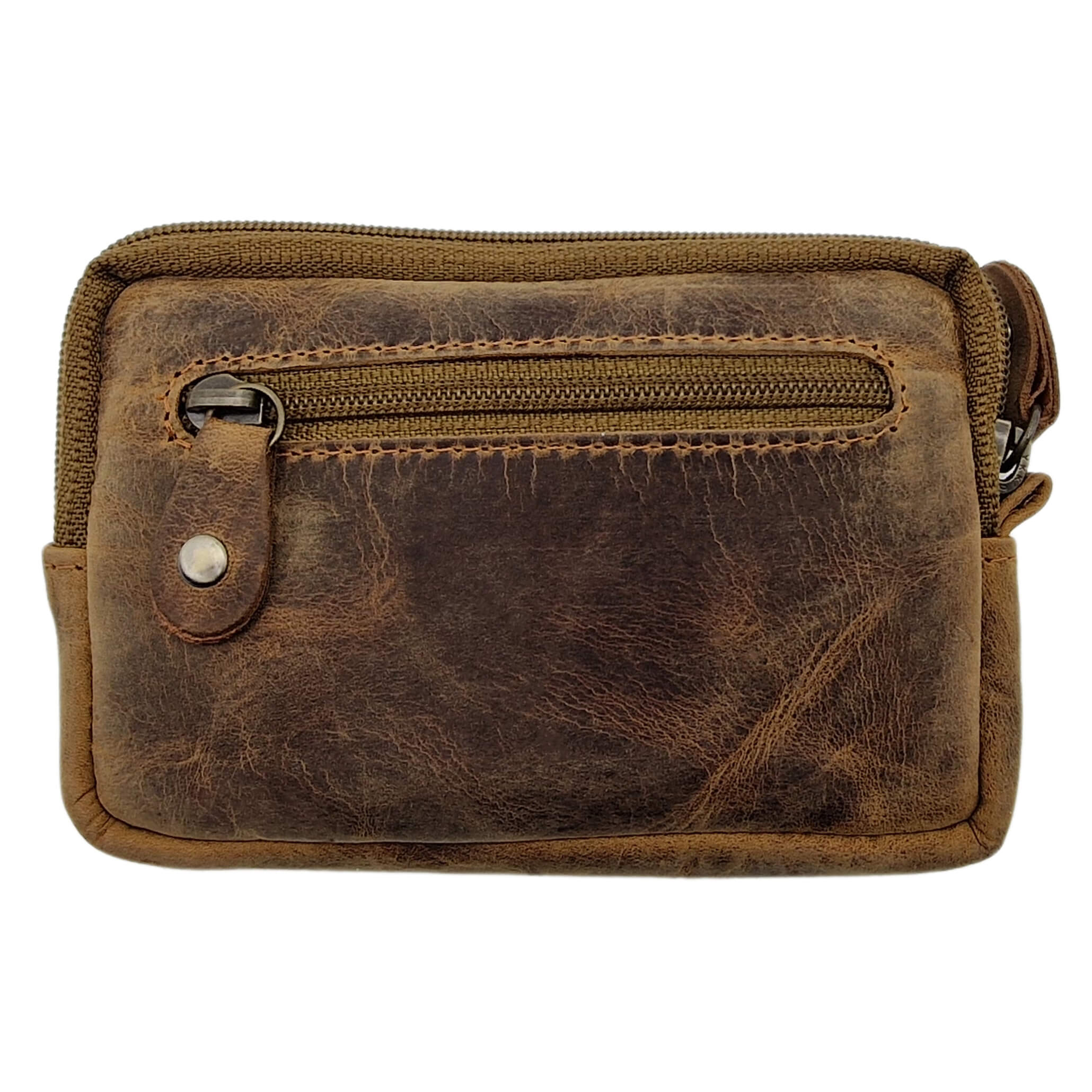 Leif Key Case with Card Slot and Coin Pocket Leather Key Pouch