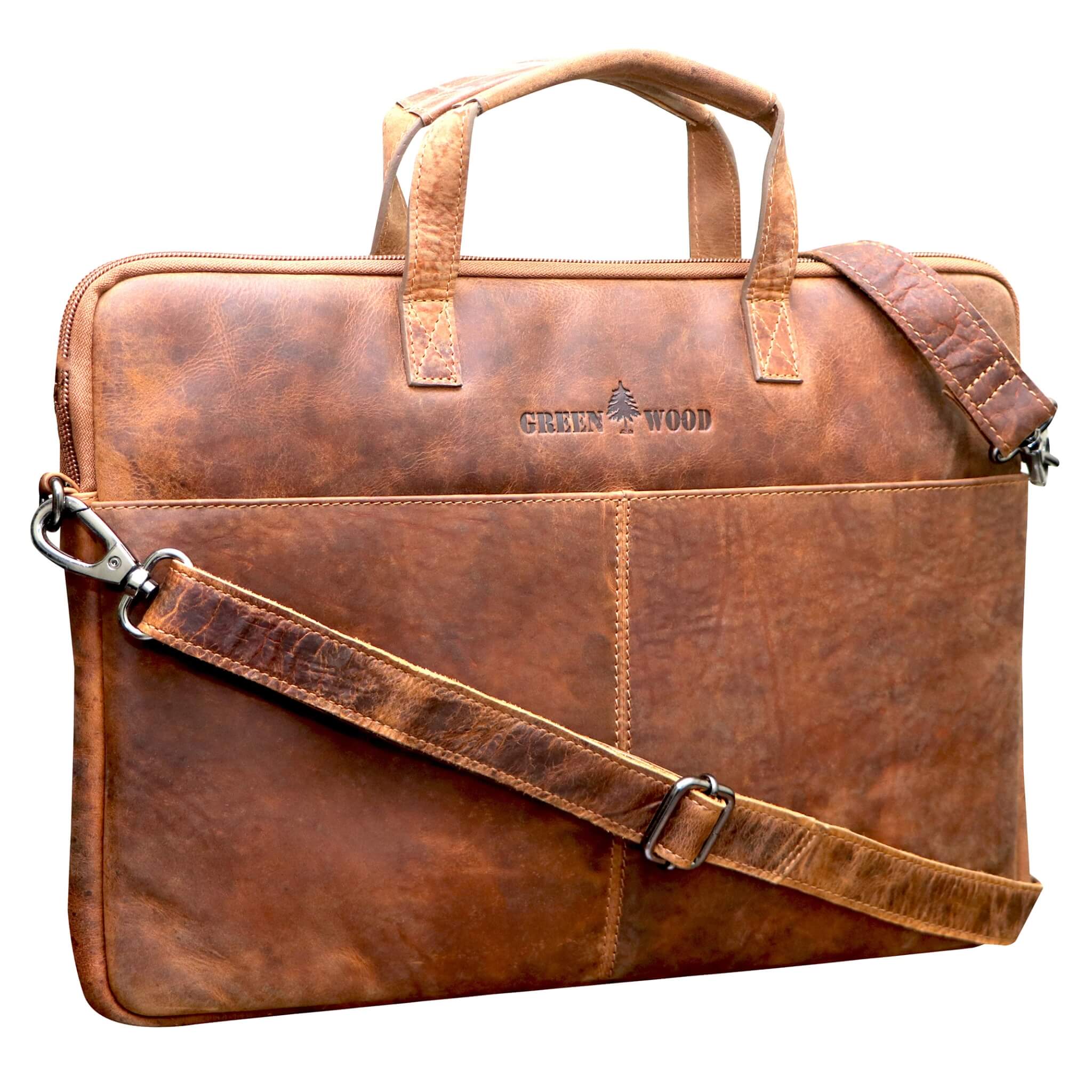 Authentic leather laptop bags on sale