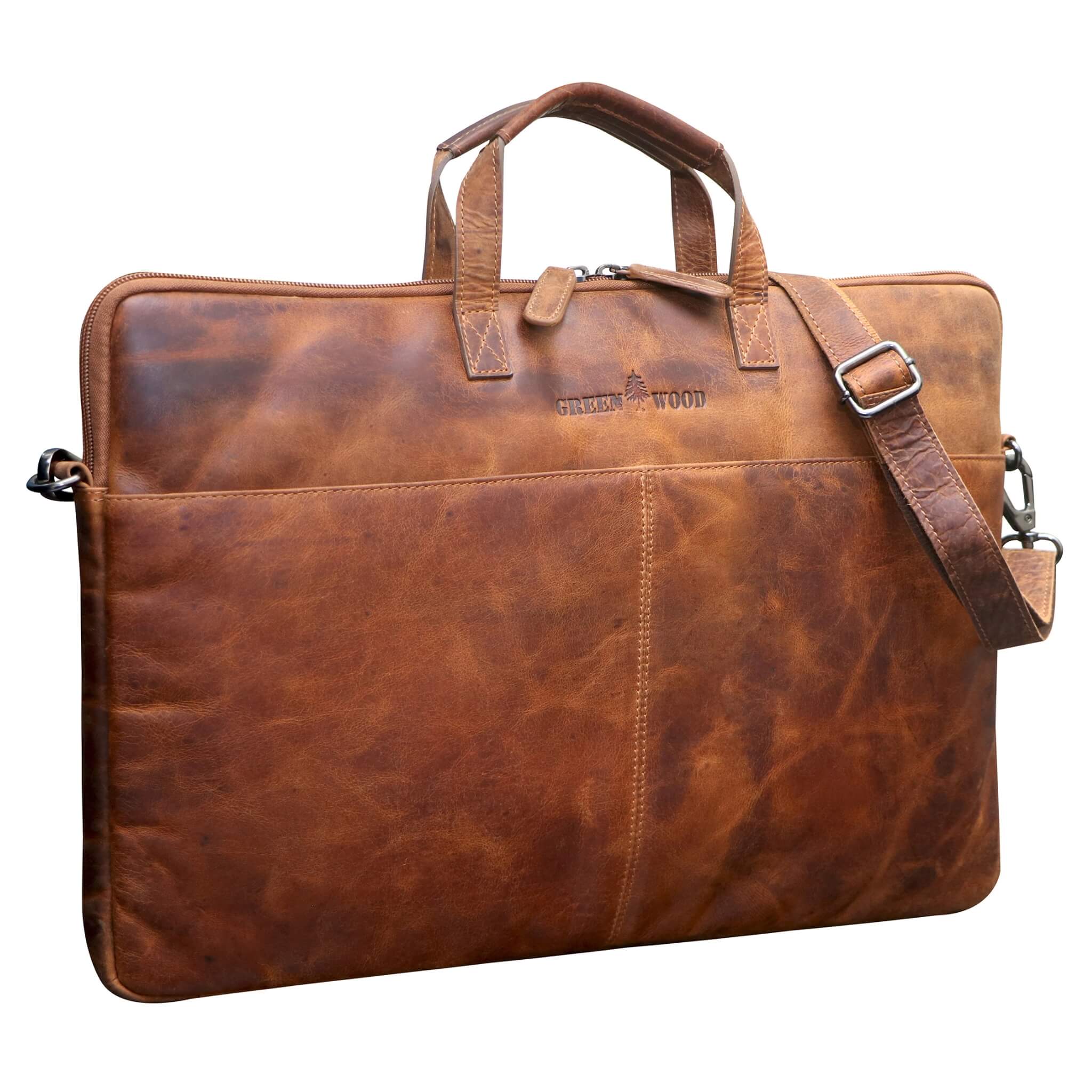 Leather laptop sleeve 15.6 best sale