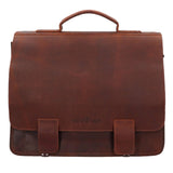 Scott Leather Briefcase Men Laptop Business Bag 15 Inch