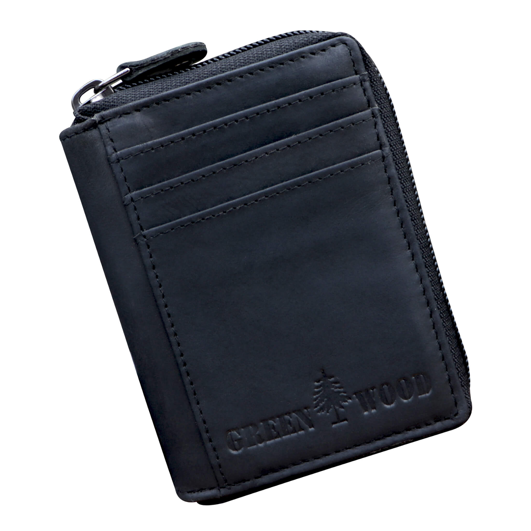 Gus Card Case with Coin Pocket Women Card Wallet Men Leather