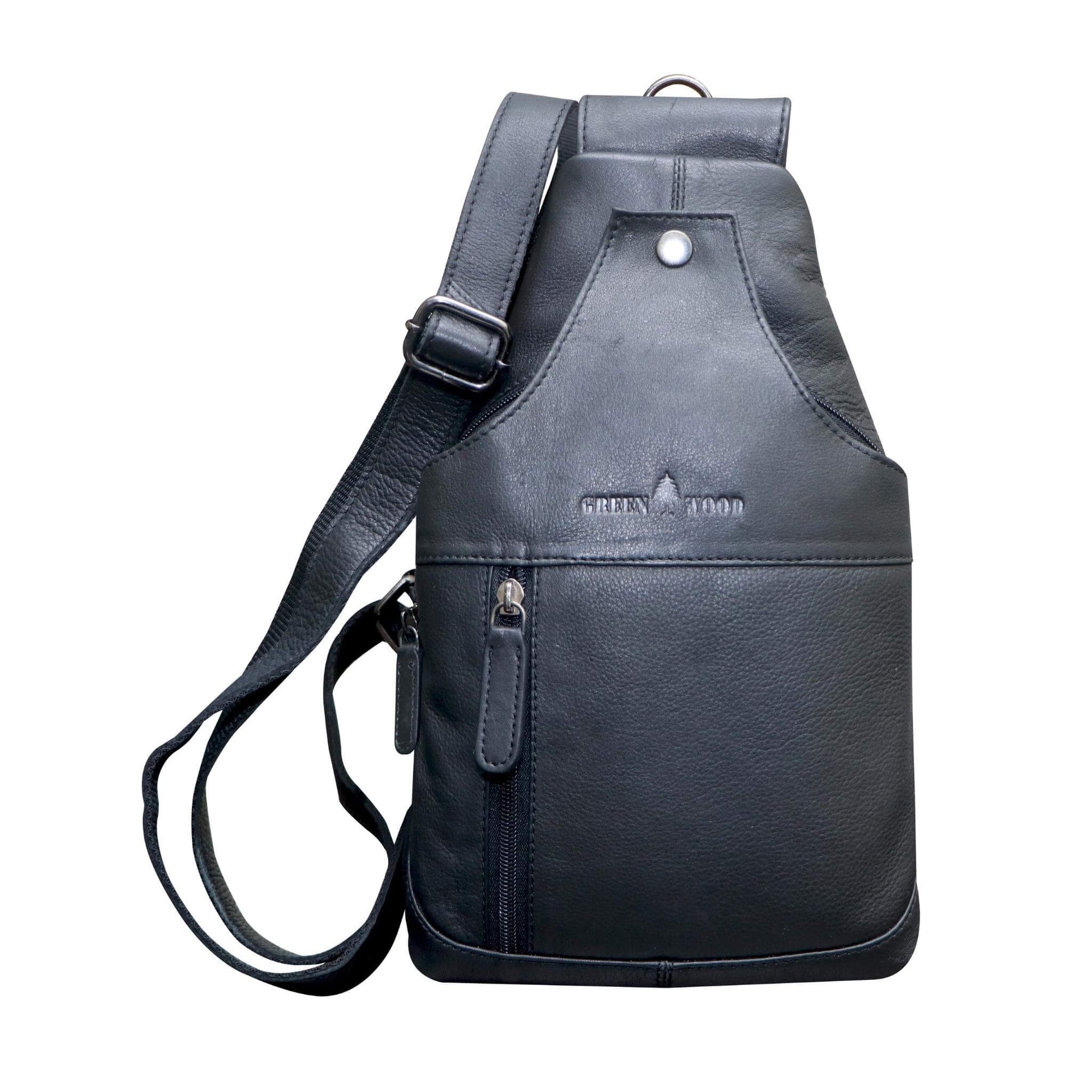 Tom Brusttasche Herren Leder Sling Bag Damen Umhängetasche – Greenwood