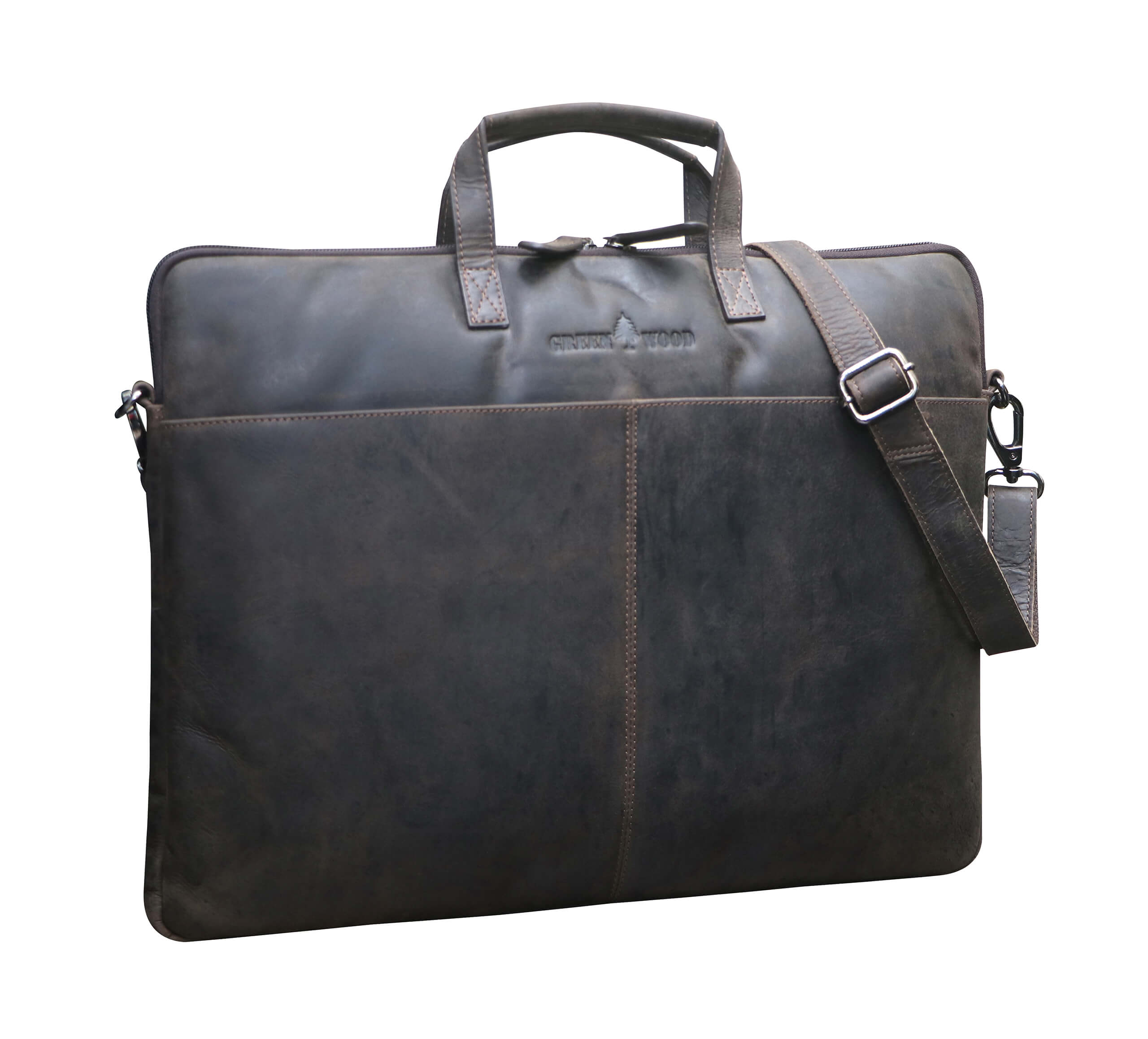 Fred Leather Laptop Bag 17 Inch with Detachable Shoulder Strap Shoulder Bag