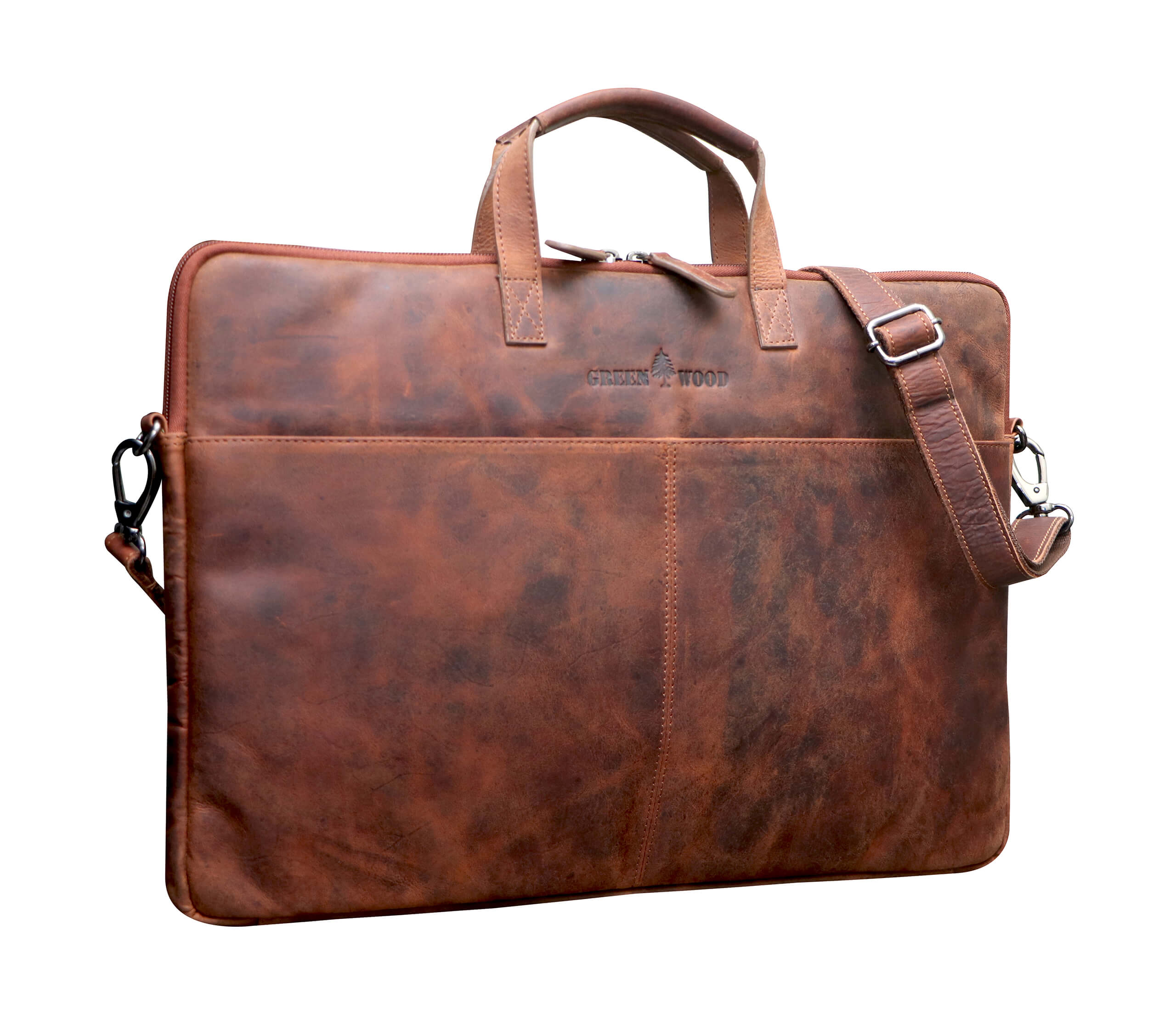 Fred Leather Laptop Bag 17 Inch with Detachable Shoulder Strap Shoulder Bag